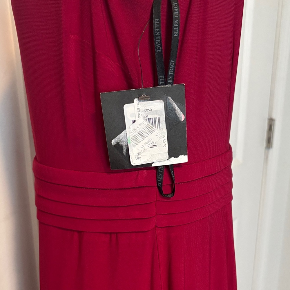 Ellen Tracy One Shoulder Red Dress Formal NWT - Picture 7 of 8